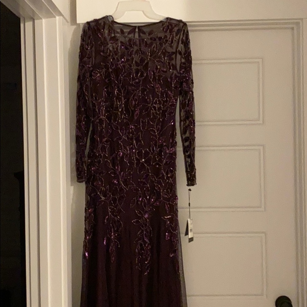 Adrianna Papell Purple Sequin Dress